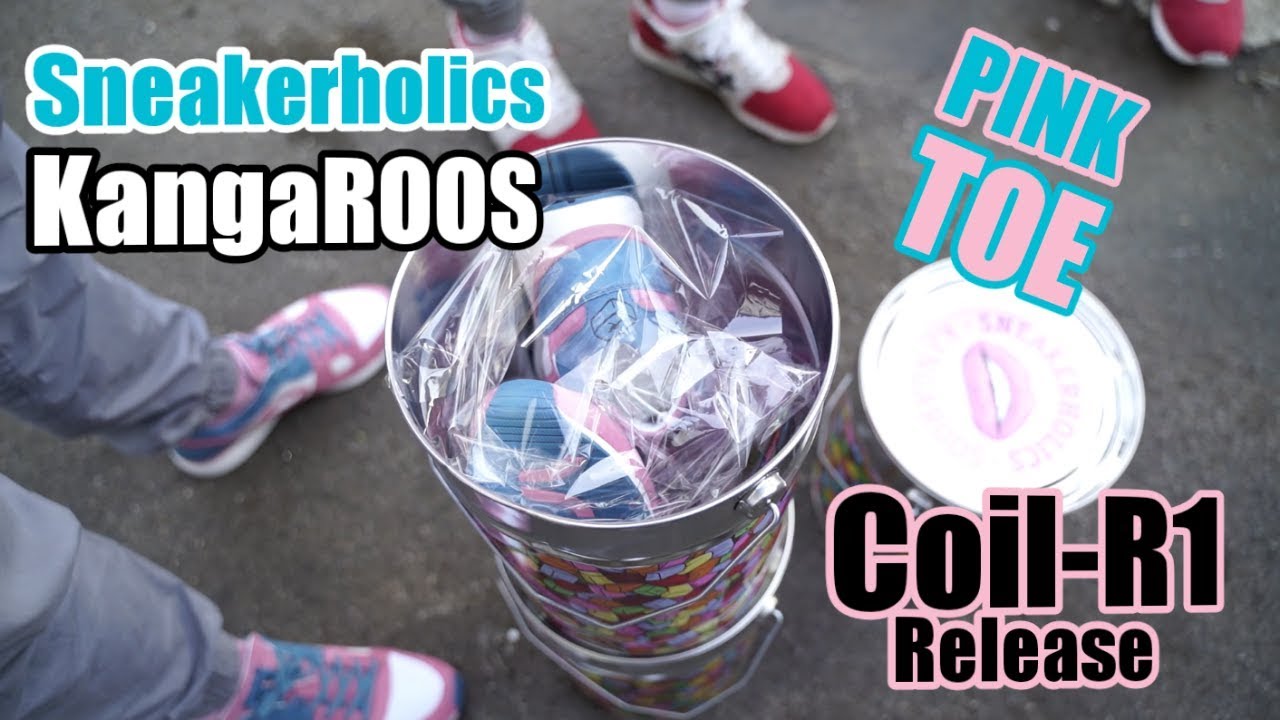 Sneakerholics KangaROOS Coil R1 Bubble Gum Pink Toe Release bei AFEW