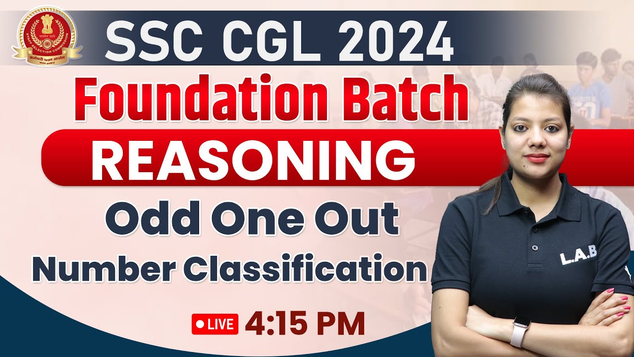 SSC CGL 2024 | Odd One Out Number Classification | SSC CGL Reasoning Classes | By Swapnil Mam