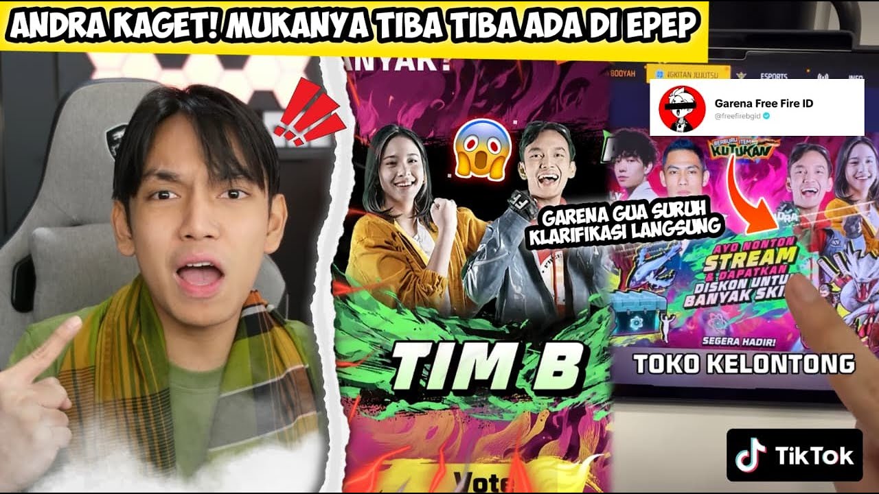 ANDRA KAGET! MUKANYA TIBA TIBA MUNCUL DI EPEP😱 LANGSUNG SURUH BAPAK GARENA KLARIFIKASI!!
