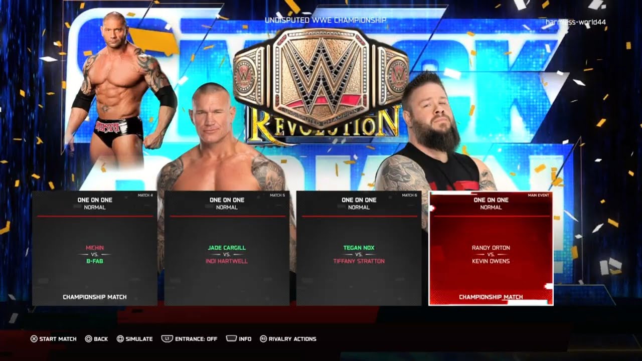 Randy Orton Vs Kavin Owens WWE Universe Mode WWE 2K25 