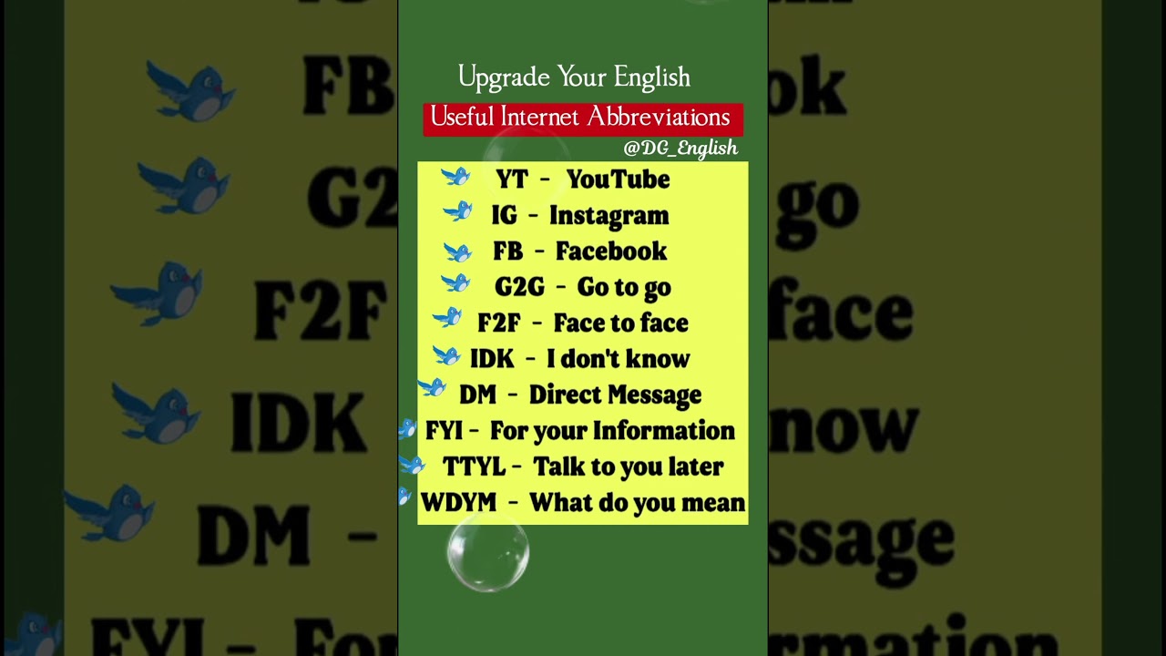 Useful Internet Abbreviations | Upgrade Your English | Common Acronyms