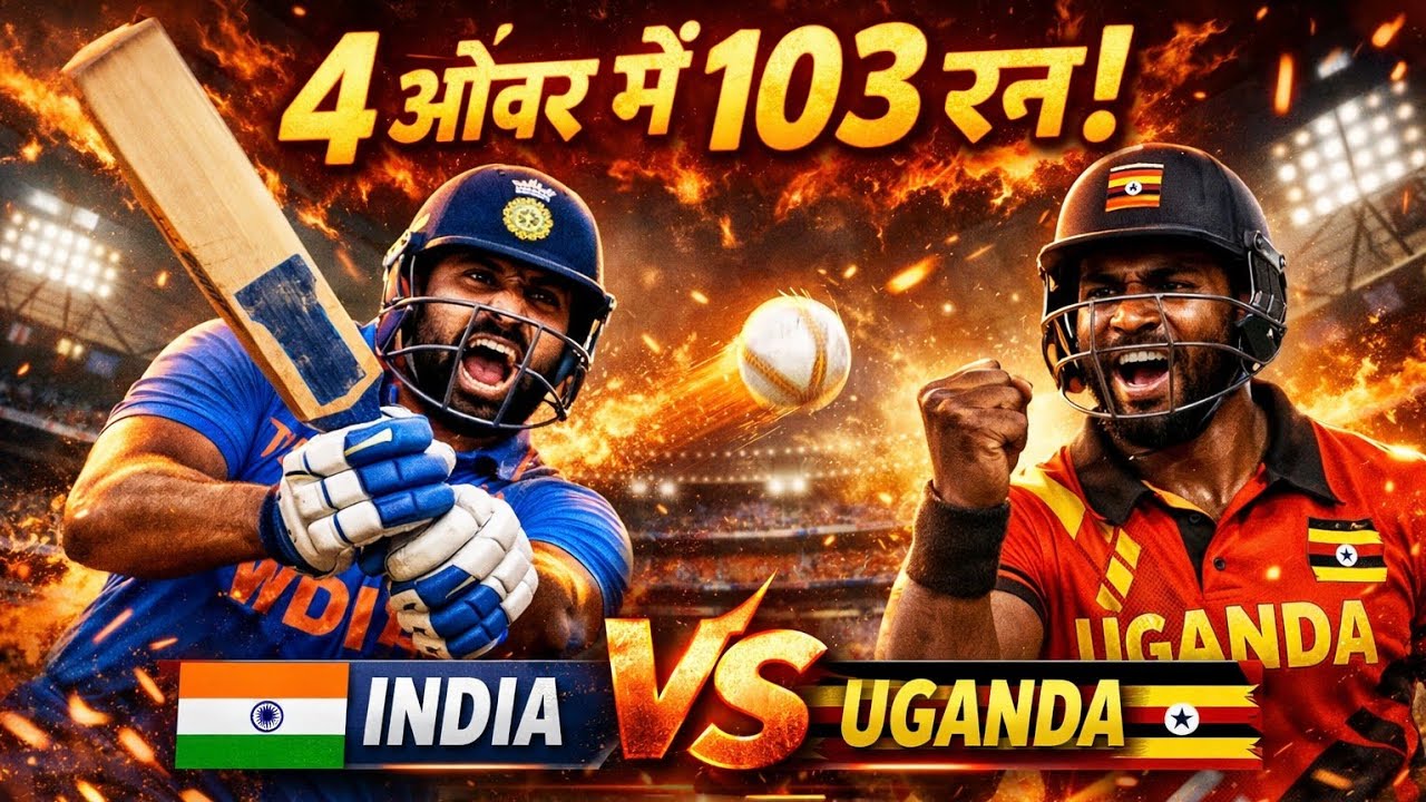 🔥 4 ओवर में 103 रन! 😱 | IND vs UGANDA | Cricket 24 | Historic Match 💥