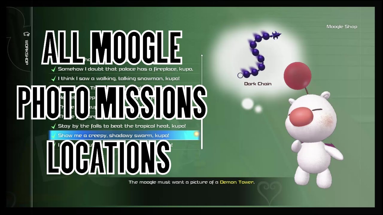 Kingdom Hearts 3 All Moogle Photo Missions Locations & Solutions Guide