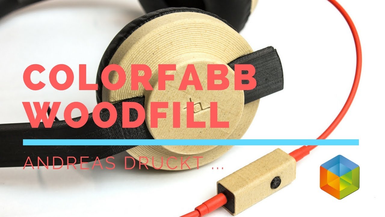Andreas druckt - Print+ Kopfhörer mit ColorFabb WoodFill