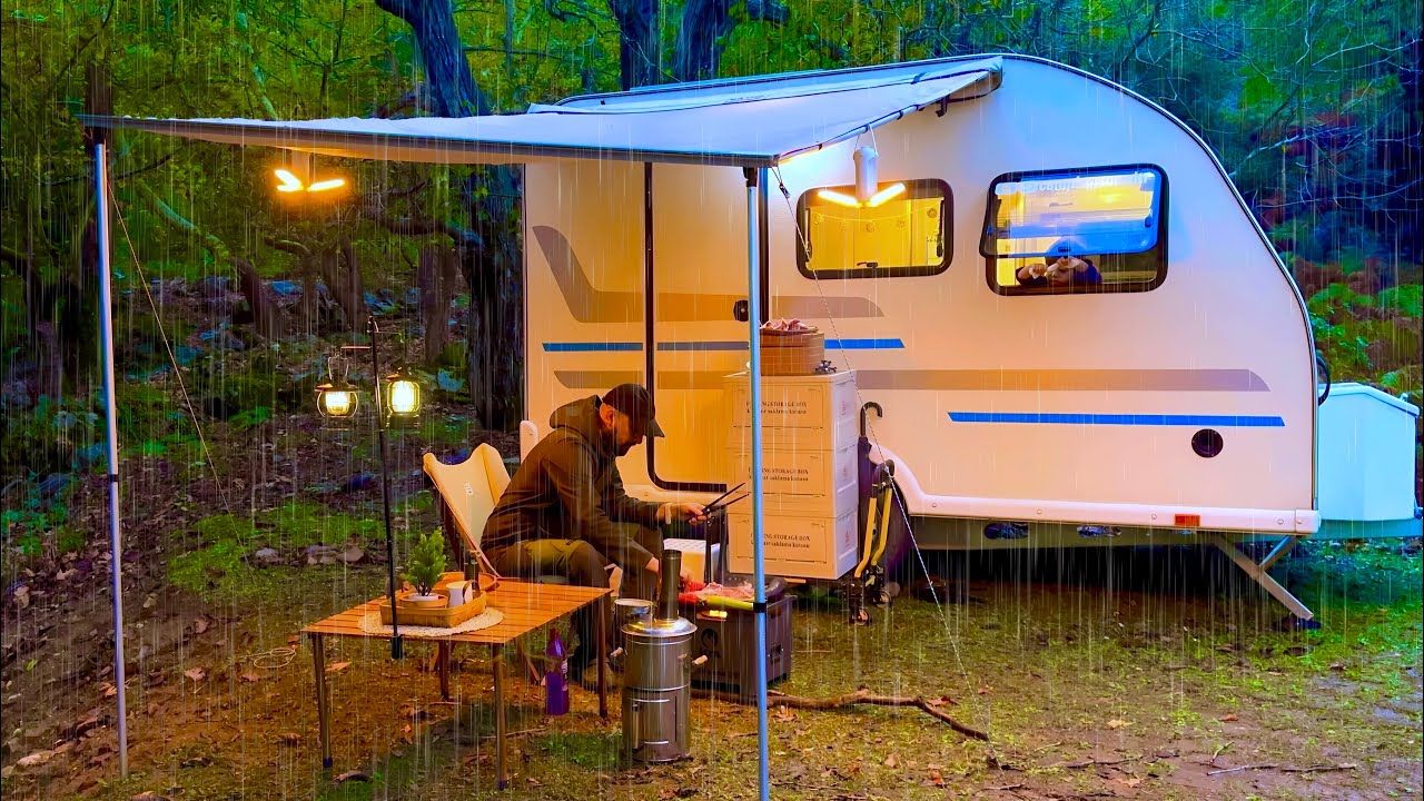 ⛈️Ormanda Sağanak Yağmurla Uyandık, Huzur Dolu Karavan Hayatı