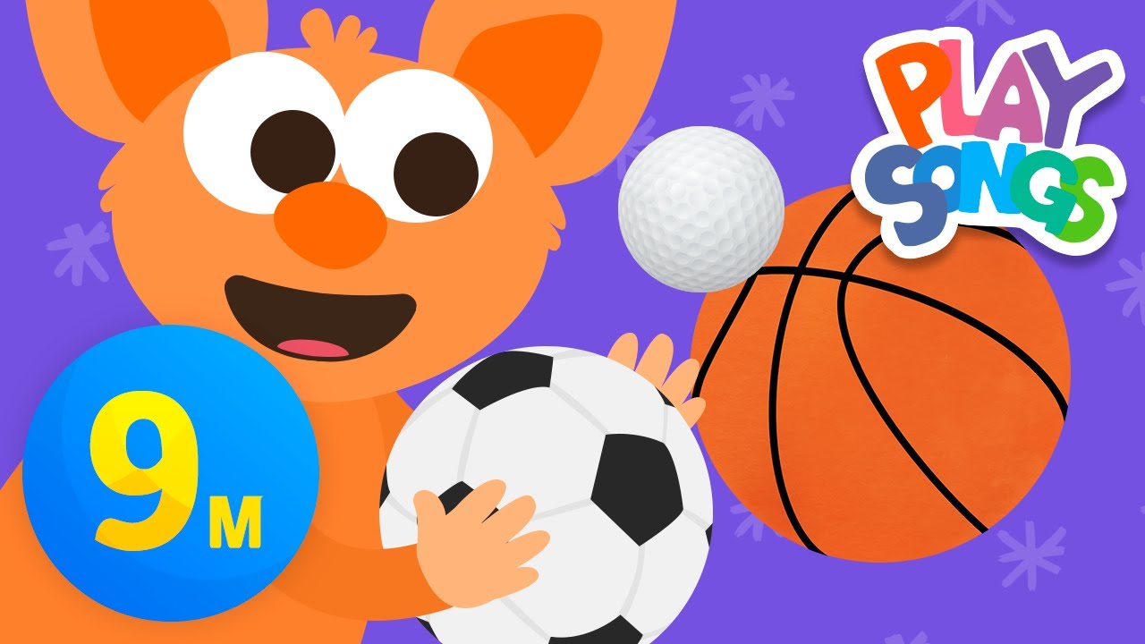 Ball Songs for Kids ⚽⚾🏀🏈 + More Nursery Rhymes & Kids Songs - Throw the Ball | Playsongs