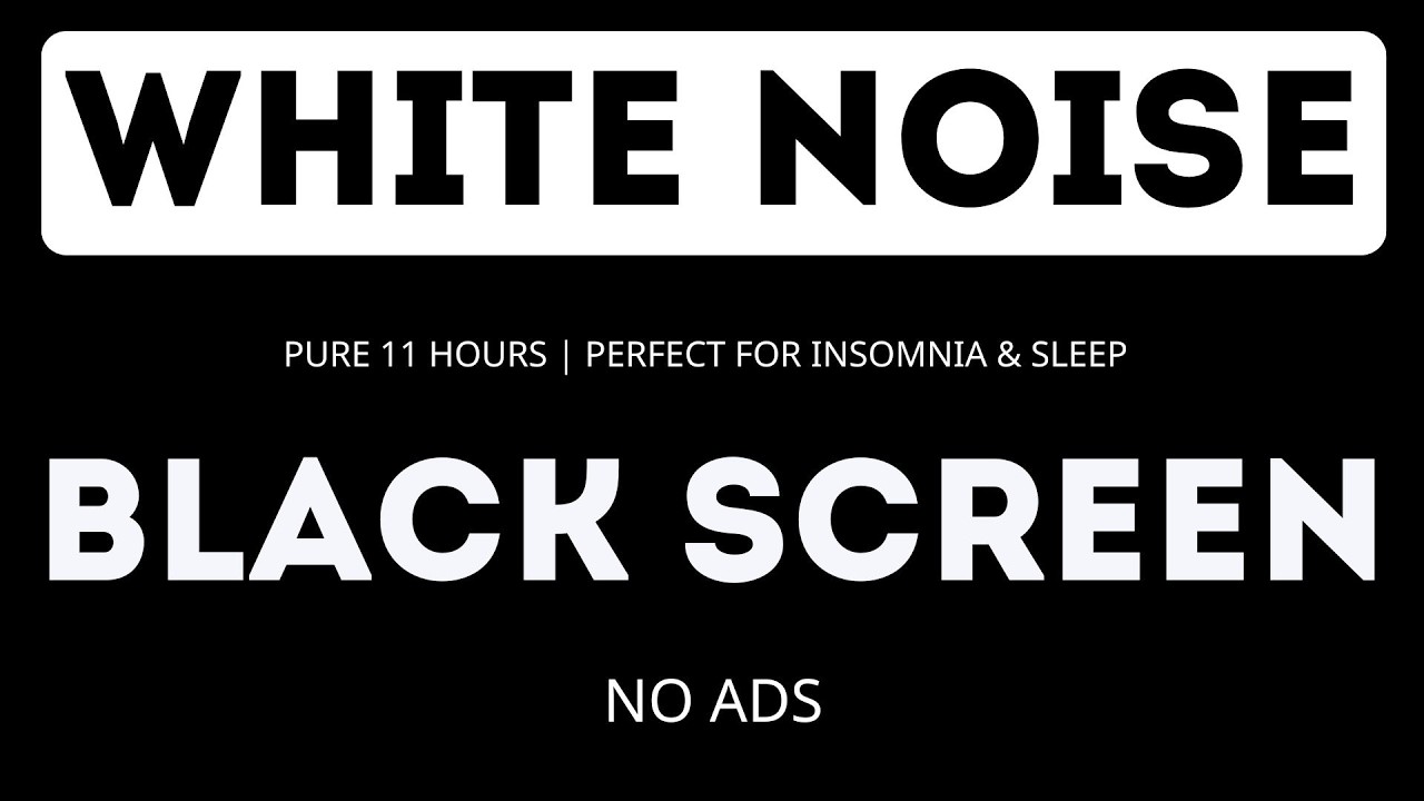 Pure WHITE NOISE Sound – Black Screen – 11 Hours | Perfect for Insomnia & Sleep