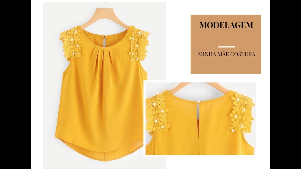 BLUSA COM PREGAS NO DECOTE