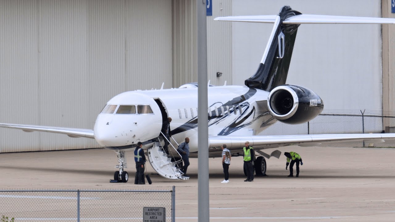 $30 Million Bombardier Global 5000 Arrives from Orlando  DO YOU RECOGNIZE THESE ICONS?