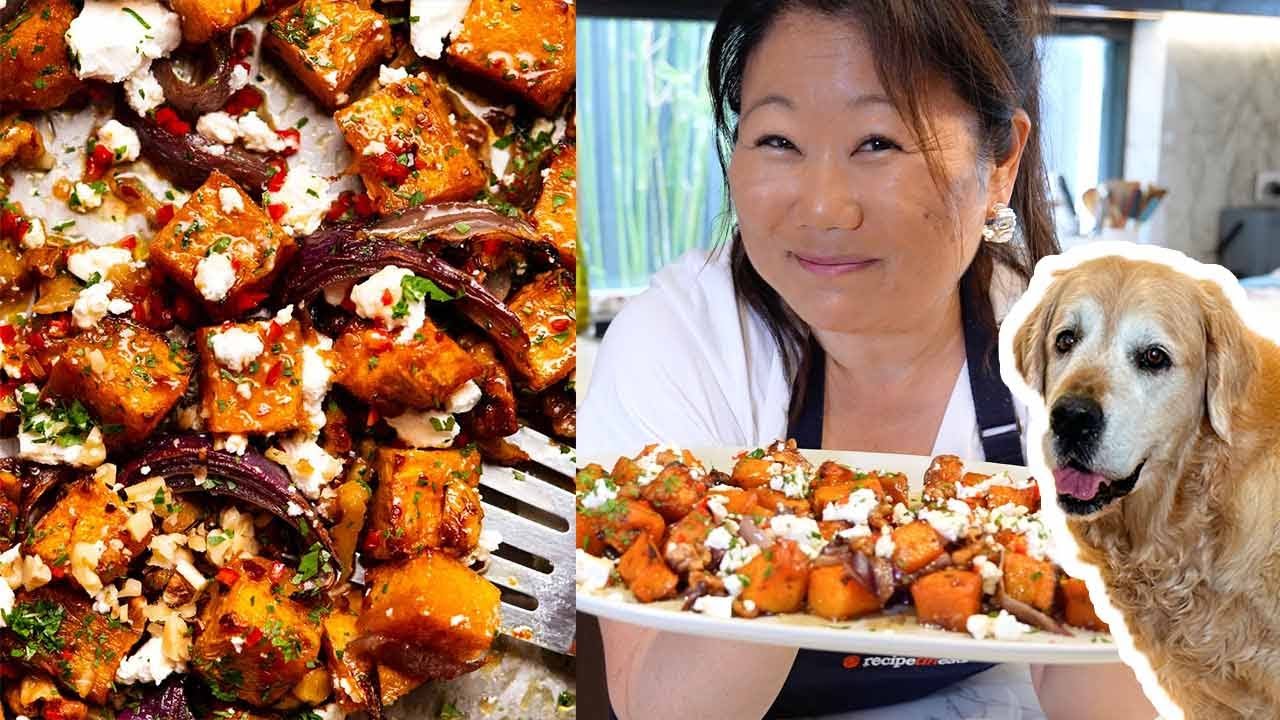Maple Roasted Pumpkin with Chilli and Feta (SO GOOD!)