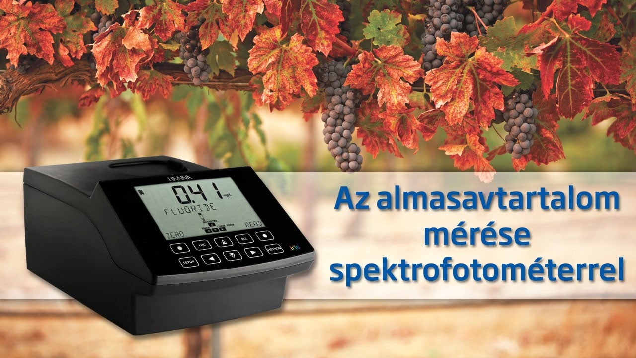 Almasav-mérés borban a HI801 iris spektrofotométerrel