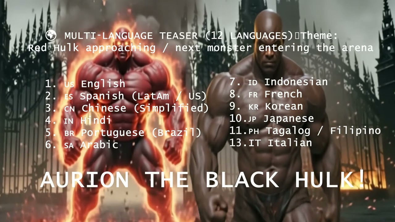 AURION The Black Hulk 🌍 12 MULTI ‑ LANGUAGES