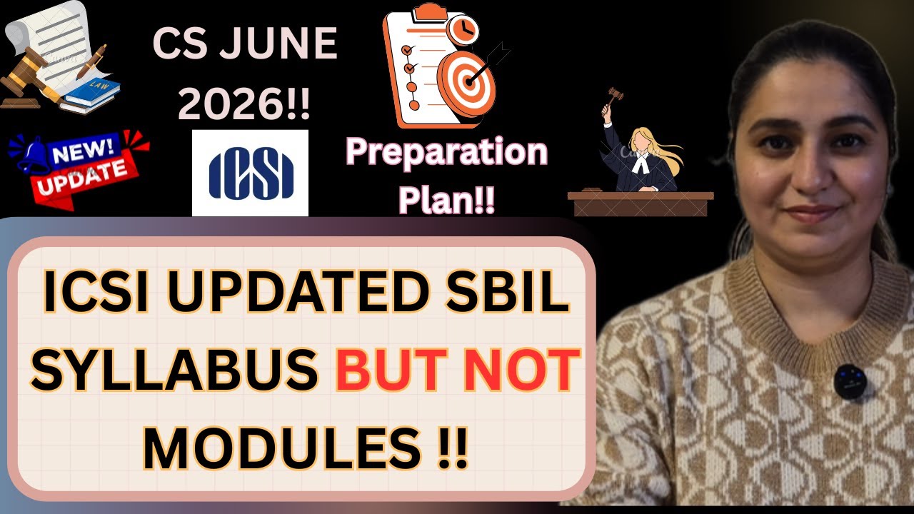 NEW CS Executive June 2026 - Preparation Plan for NEW LABOUR LAWS in SBIL !!