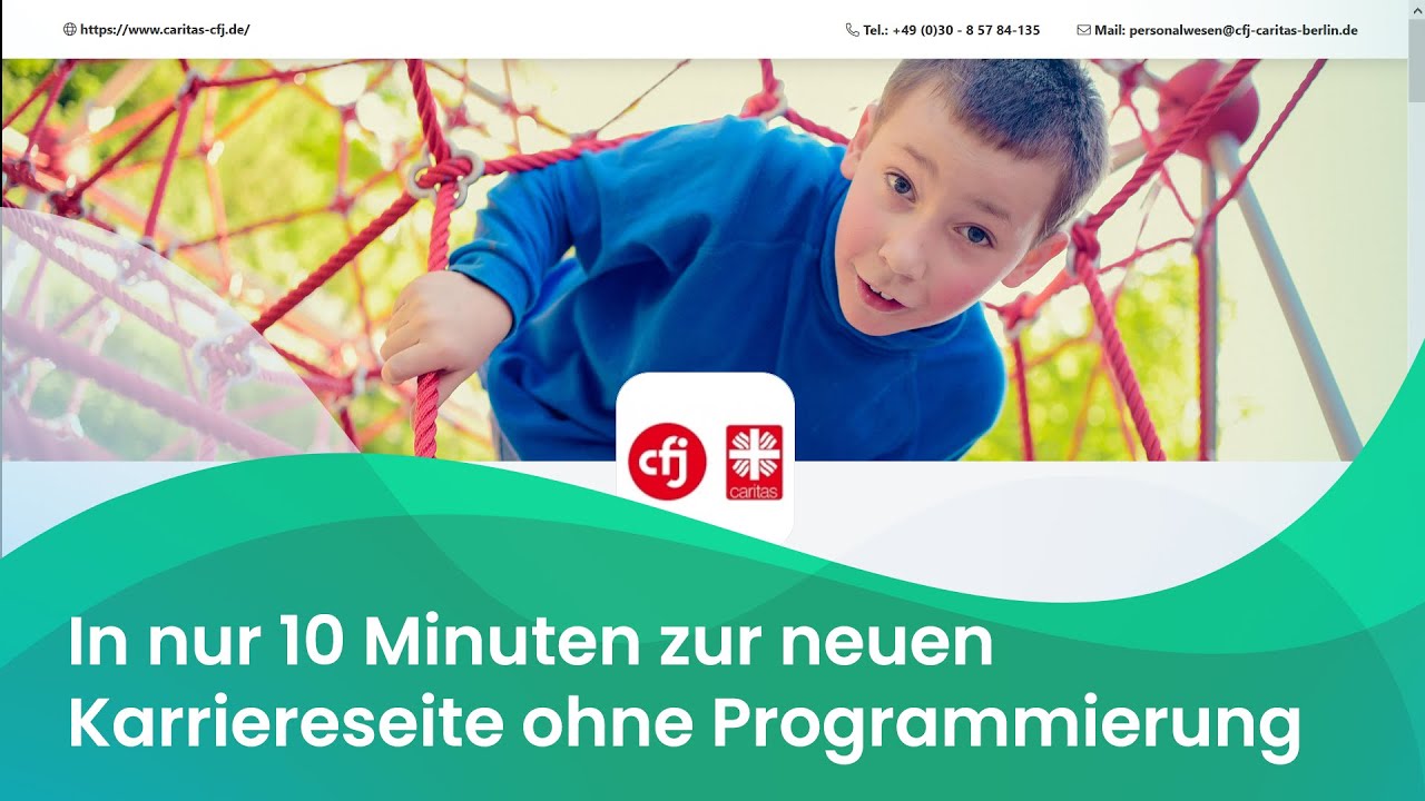 In nur 10 Minuten zur neuen Karriereseite ohne Programmierung