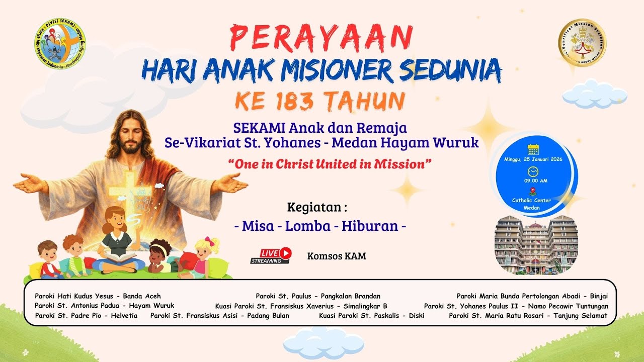 Perayaan Hari Anak Misioner Sedunia ke 183 | Se Vikariat Medan - Hayam Wuruk