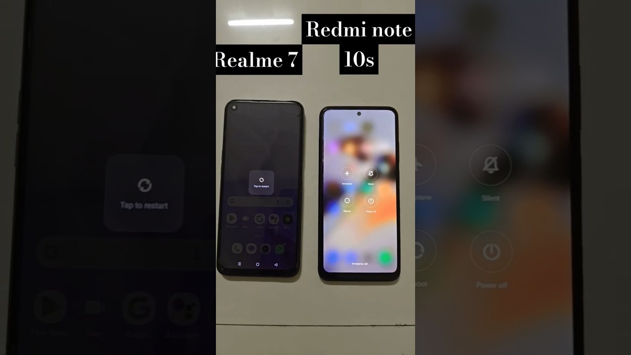 realme 7 vs redmi Note 10s reboot test 💥