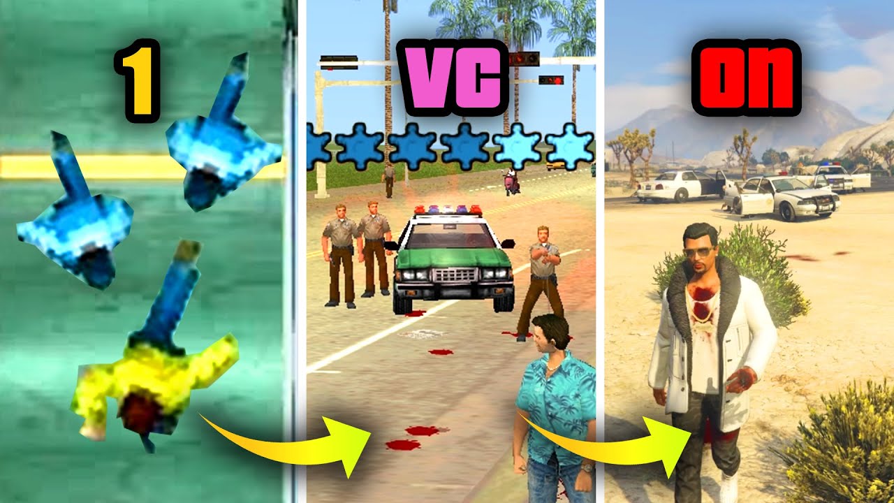 2 STARS WANTED LEVEL In GTA Games (Evolution)