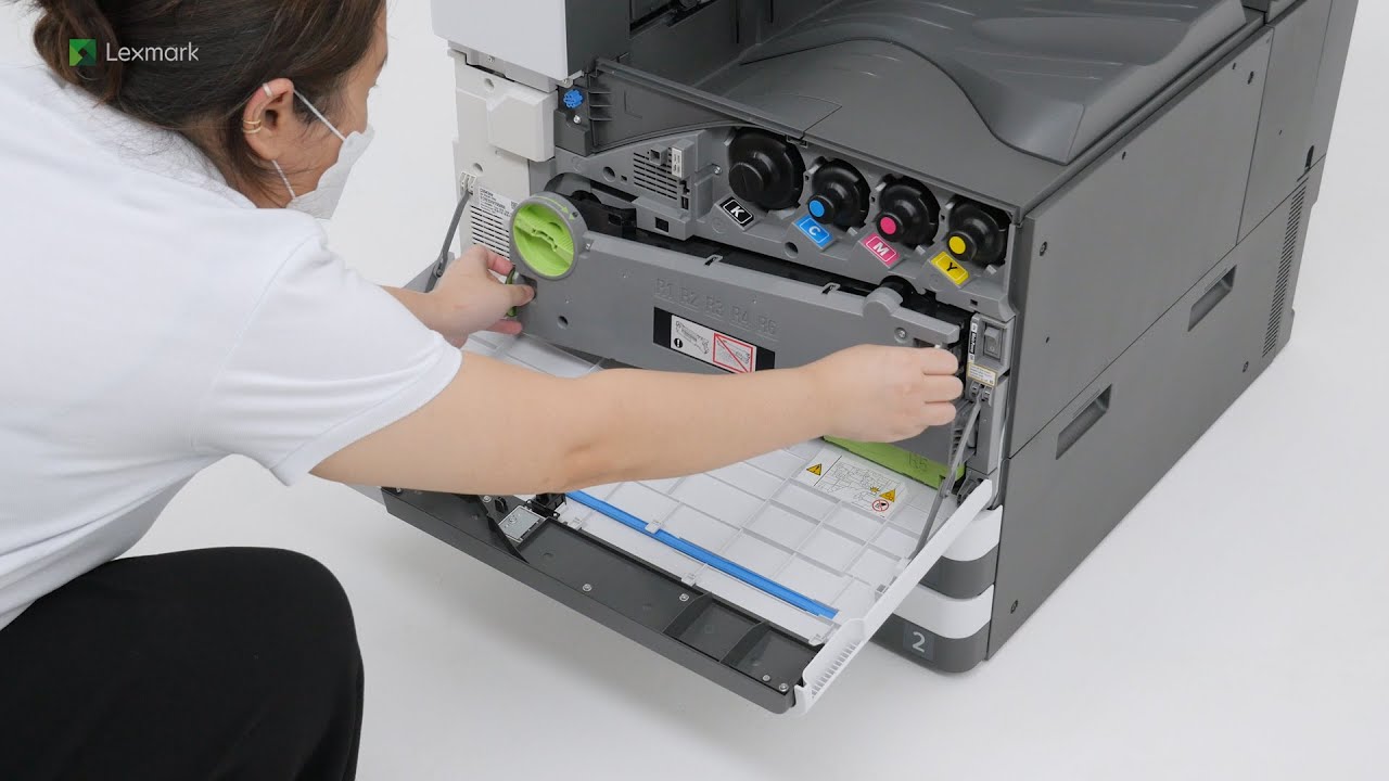 CS943/CX942/CX943/CX944/XC9445/XC9455/XC9465—Replacing the waste toner transfer unit