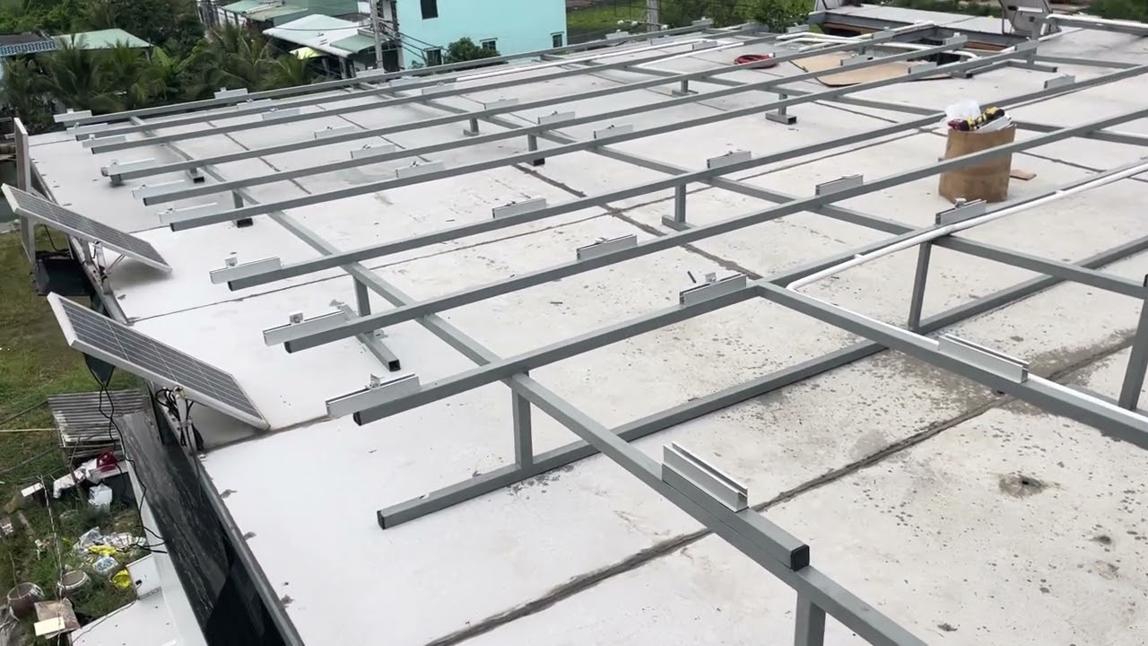 Hướng dẫn cách thi công khủng đỡ tấm pin năng lượng mặt trời chắc chắn và đúng kĩ thuật 