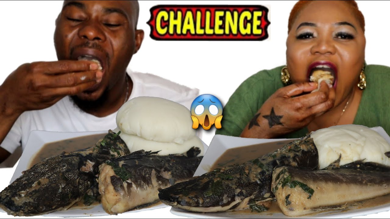 ASMR FUFU AND OFE NSALA SOUP WITH GIANT CATFISH | THE IGB TRADITIONAL SOUP | CHALLENGE| AFRICAN FOOD