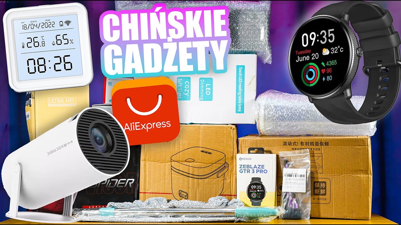 NOWE CHIŃSKIE GADŻETY Z AliExpress! - Najlepszy Projektor i SmartWatch?