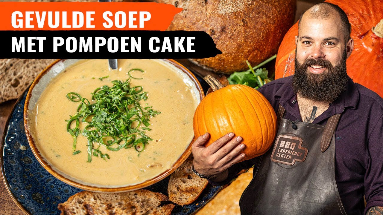 Gevulde Pompoensoep & Pompoen Cake op de BBQ - Heerlijk in de herfst  🍂