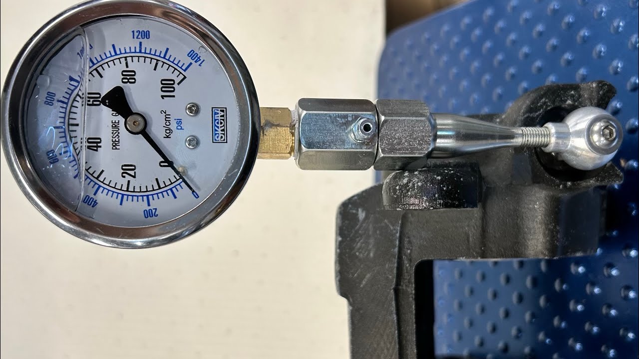 Information on the 360 rotation brake pressure gauge and GM metric caliper adapter