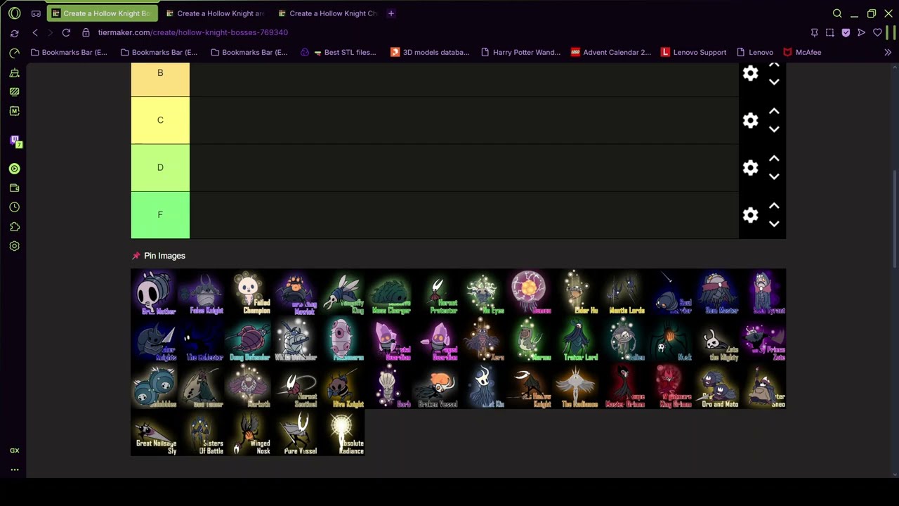 Ranking Hollow Knight things
