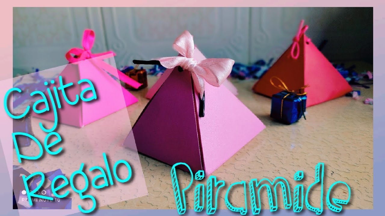 Caja de regalo en forma de pirámide #manualidades #cajaderegalo #detalles #piramide