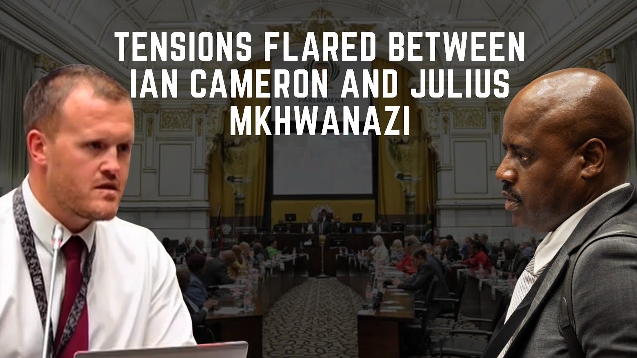 Tensions flared between Ian Cameron and Julius Mkhwanazi