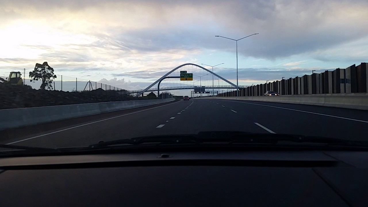 Auckland SH1, SH16, SH20 drive thru - Featuring the new Waterview Tunnel - Part 1