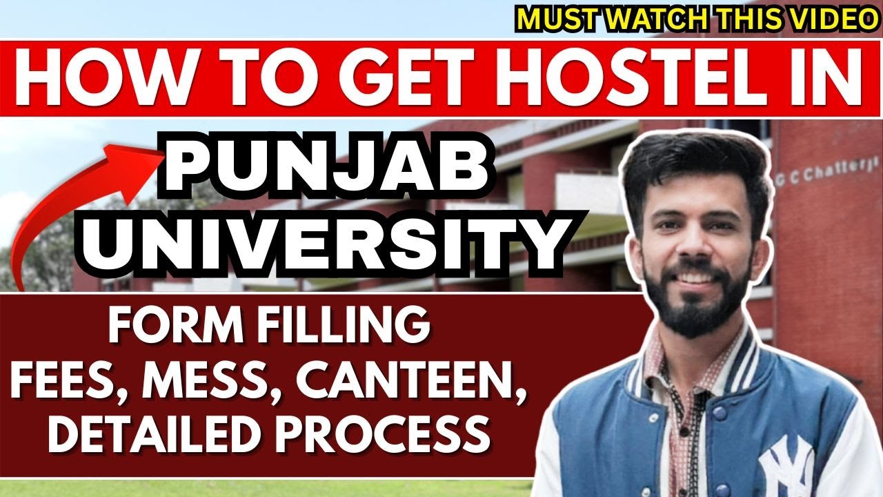 PU Hostel Admission Process | step by step form filling| fees, merit, mess canteen everything