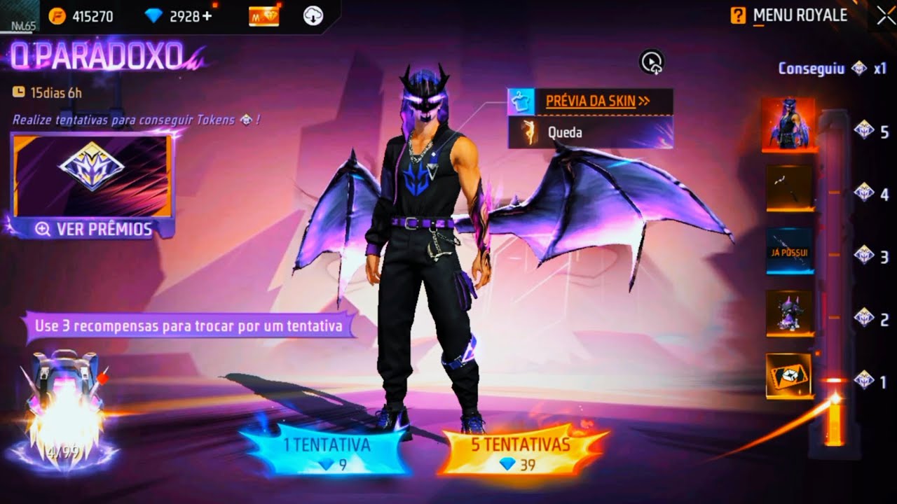 consegui cumprir essa missão de pegar esse conjunto paradoxo das Trevas