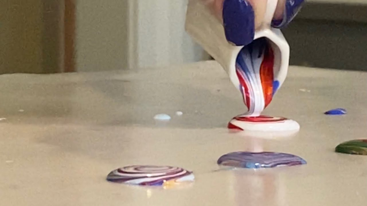 Part 2! Pouring Tiny Ornaments - Acrylic Pouring - Dutch Pour Tannenbaum