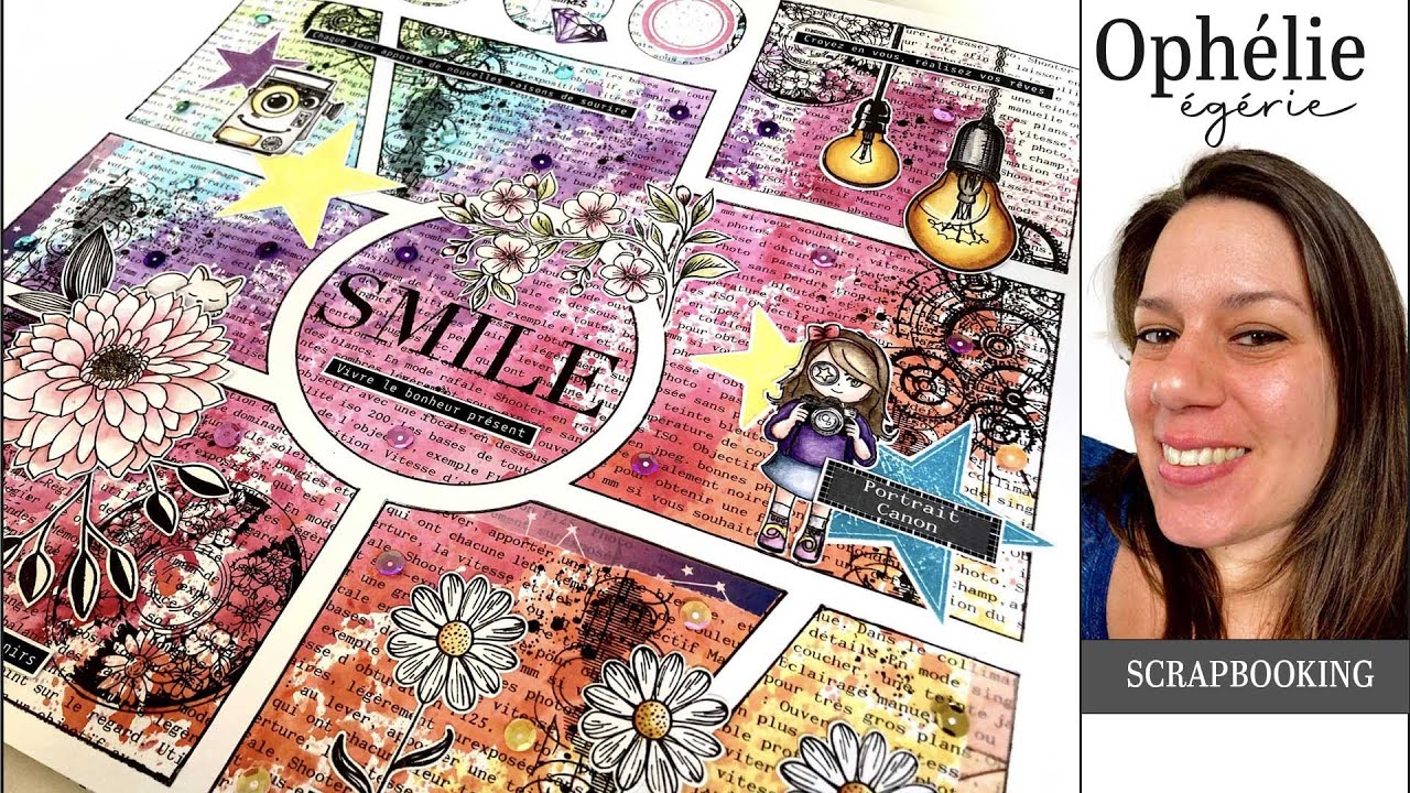 Créer un Art Journal Photographique et Floral avec Ophélie – Tutoriel Scrapbooking