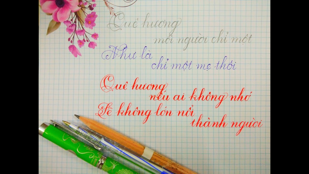 Cách viết nét thanh - nét đậm CỰC DỄ BẰNG MỌI LOẠI BÚT ai cũng có thể viết được. #Luyenchudep
