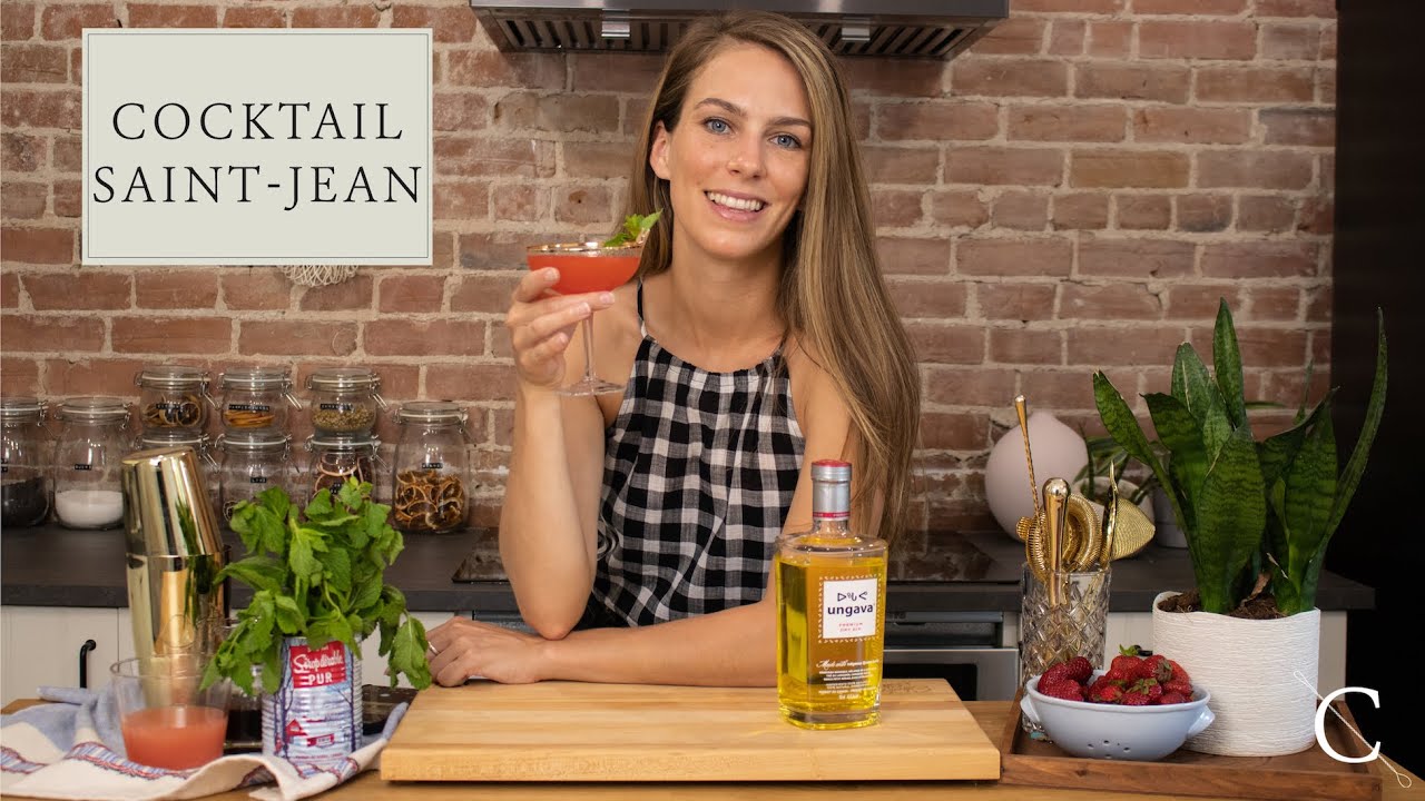 Recette de cocktail québécois aux fraises et au gin Ungava | Cocktail à base de gin
