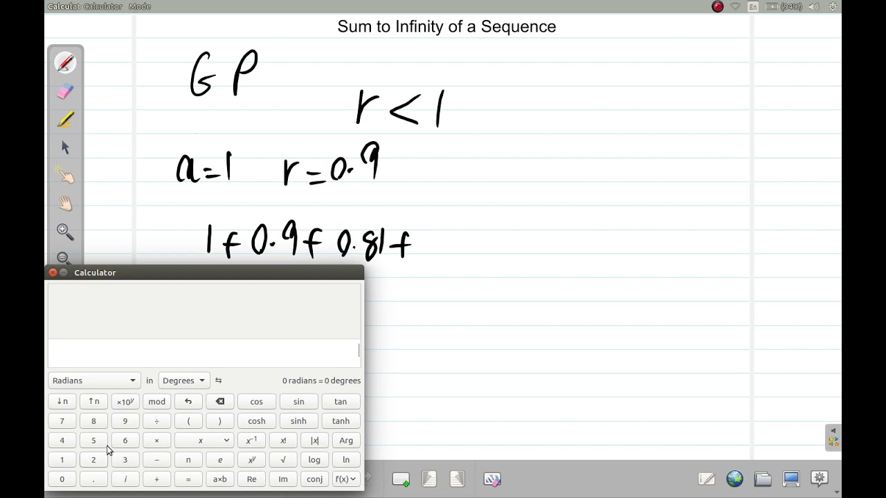 Sum to Infinity of a Number Sequence