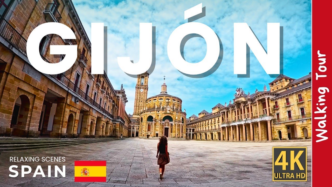 Gijón, Asturias 🇪🇸 | Walking Tour en 4K HDR por la ciudad costera más vibrante de España