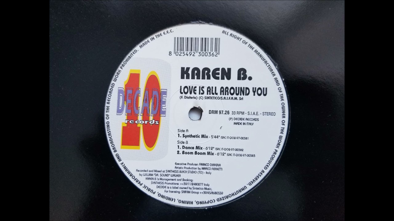 KAREN B. - LOVE IS ALL AROUND YOU (DANCE MIX) HQ