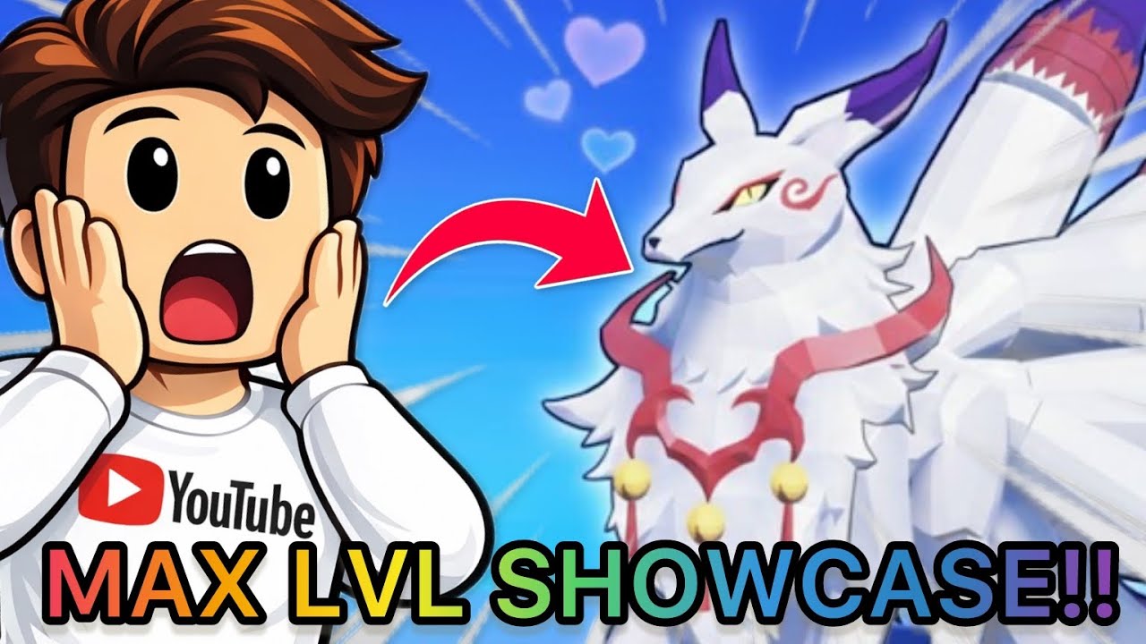 Демонстрация максимального уровня Kitsunine!! Roblox: Поймай монстра!