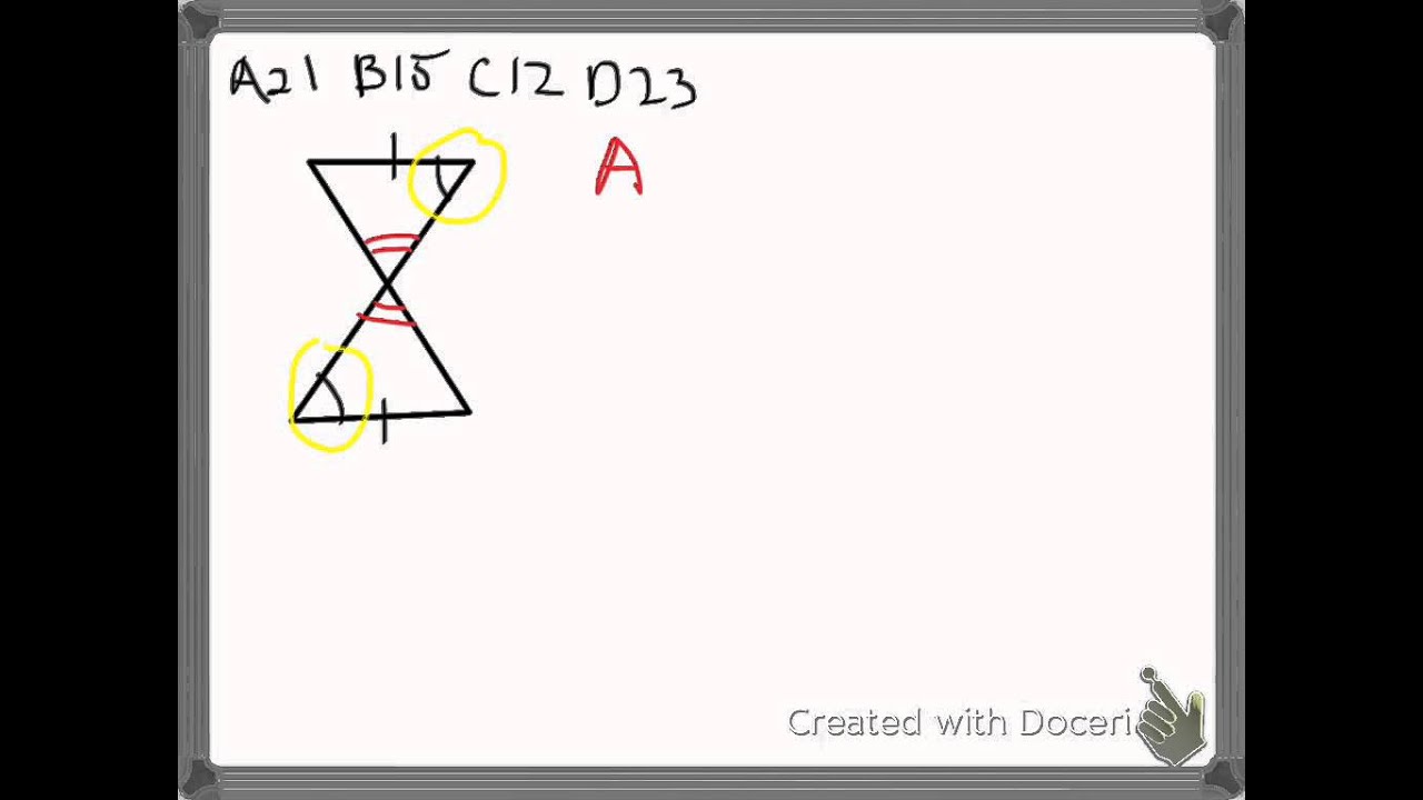 Geom Ch 5 test A21 B15 C12 D23