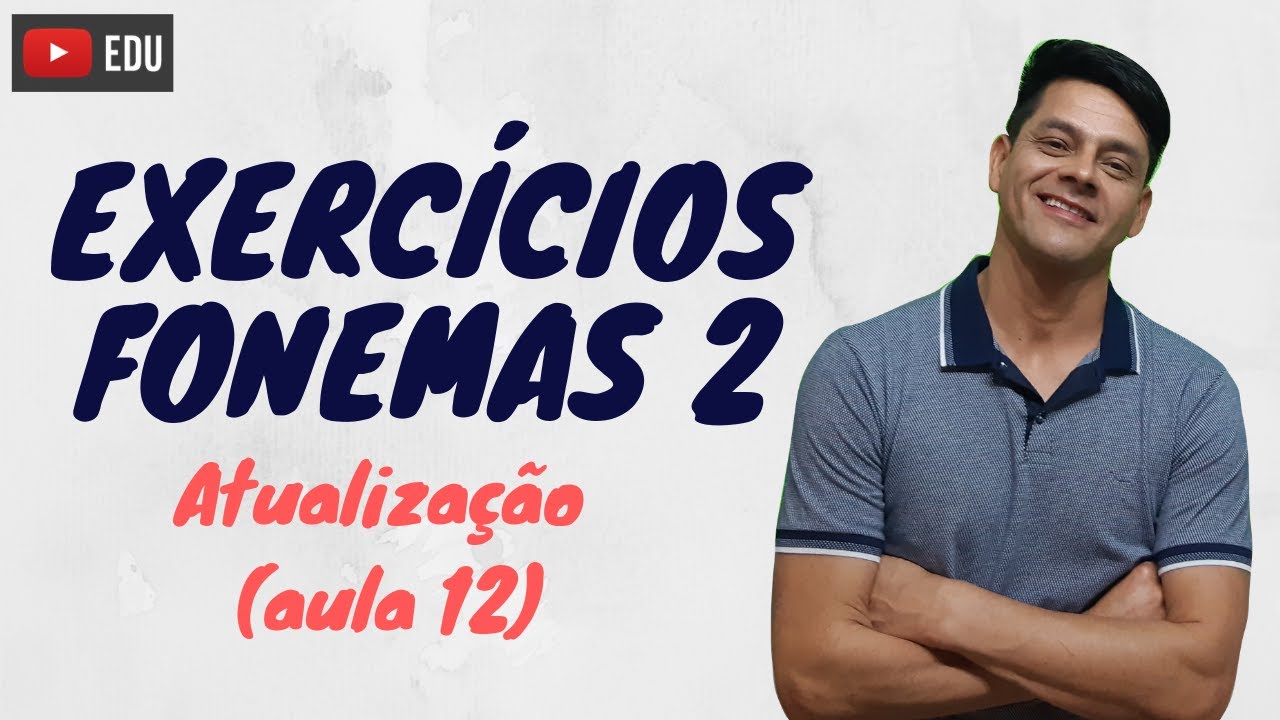 Exercícios Separação de sílabas - ATUALIZAÇÃO da Aula 12 - Fonologia
