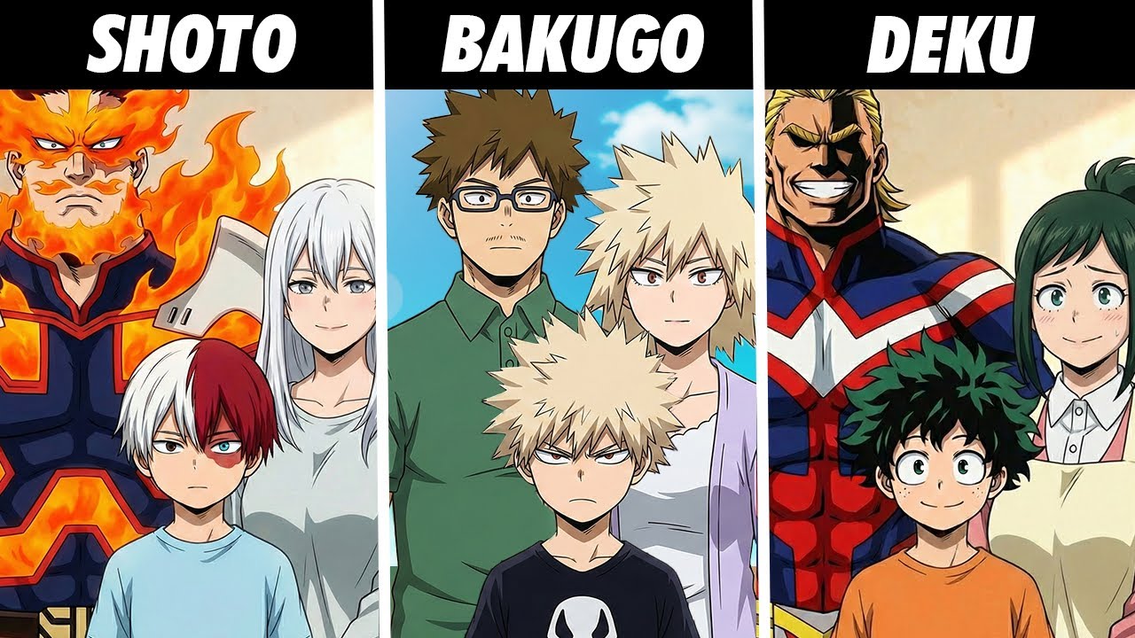 Every My Hero Academia Characters and Their Parents Explained! (Deku, Bakugo, Shoto..)