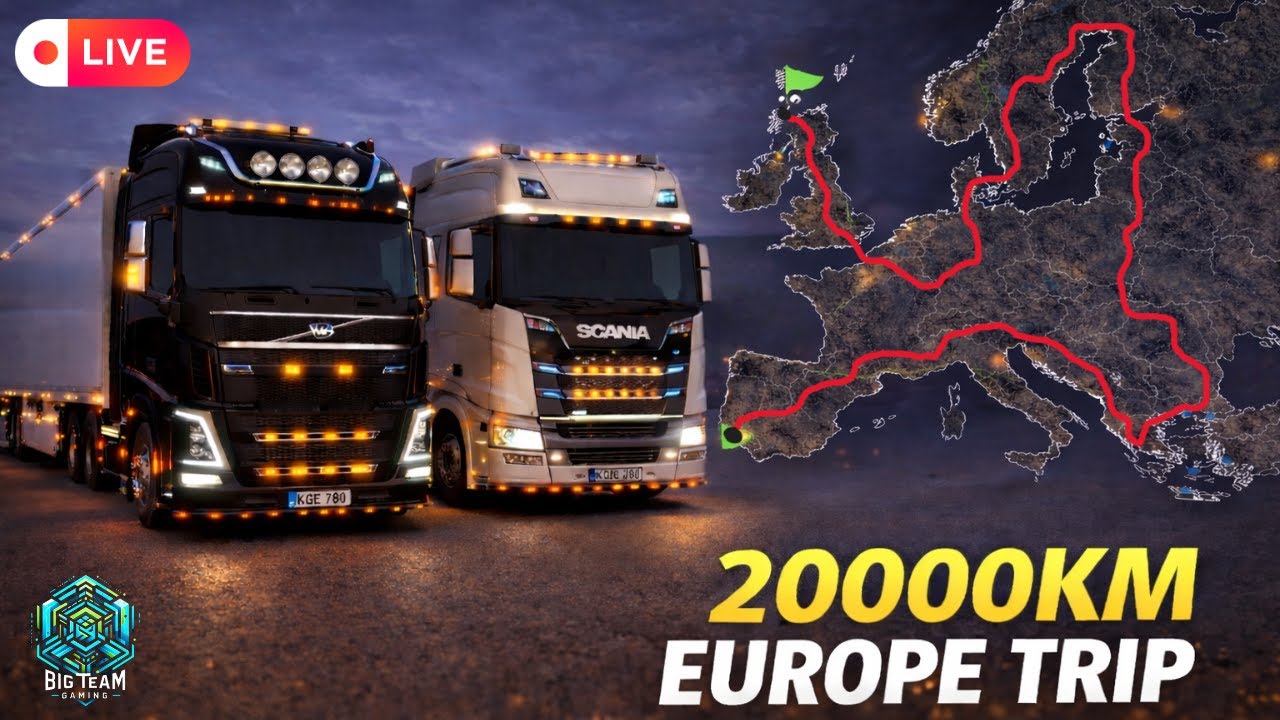 🔴 LIVE: Driving 20,000KM Across Europe by Truck!