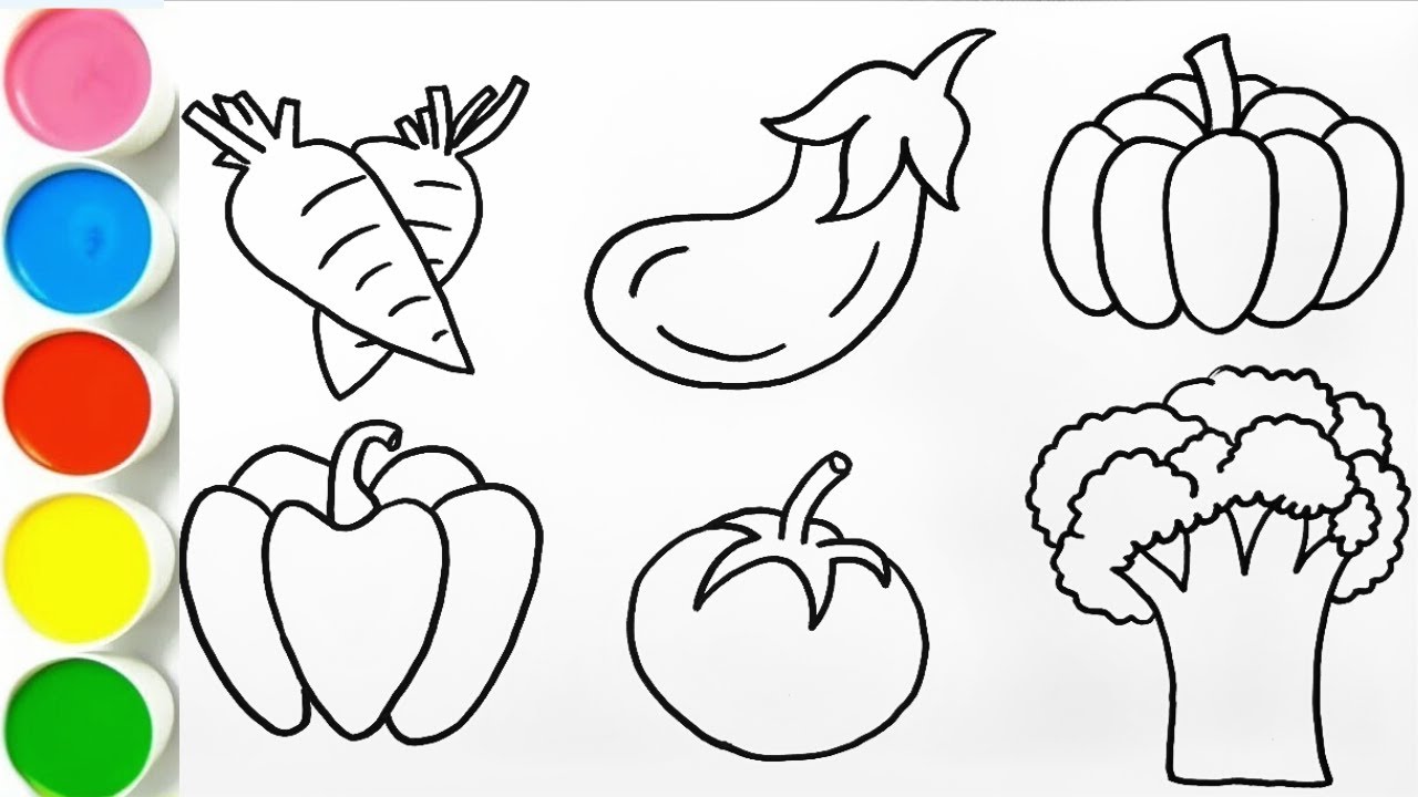 Color Vegetables for Toddlers | Kids Coloring and Learning