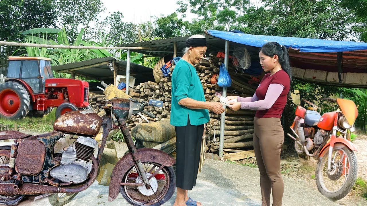 Mechanical Girl:  Restores 1985 Attila Motorcycle, 1990 LIFAN Motorbike Abandoned for Decades