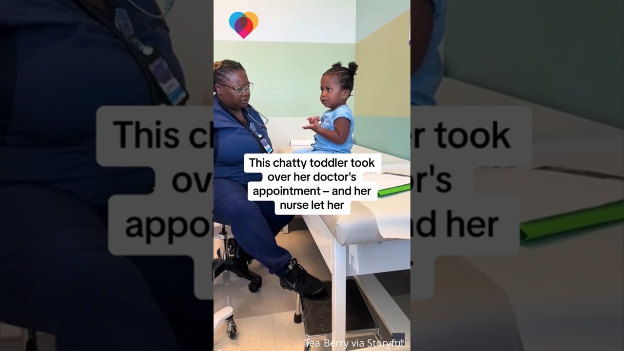 Chatty toddler takes over doctor's appointment #shorts