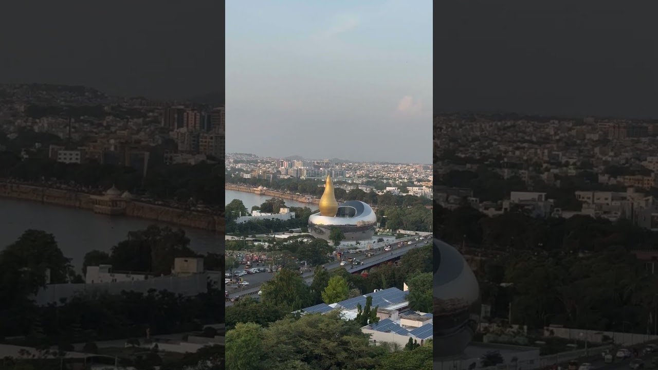 Secretariat view from Birla Mandir #secratariat #tankbundhyderabad #birlamandir