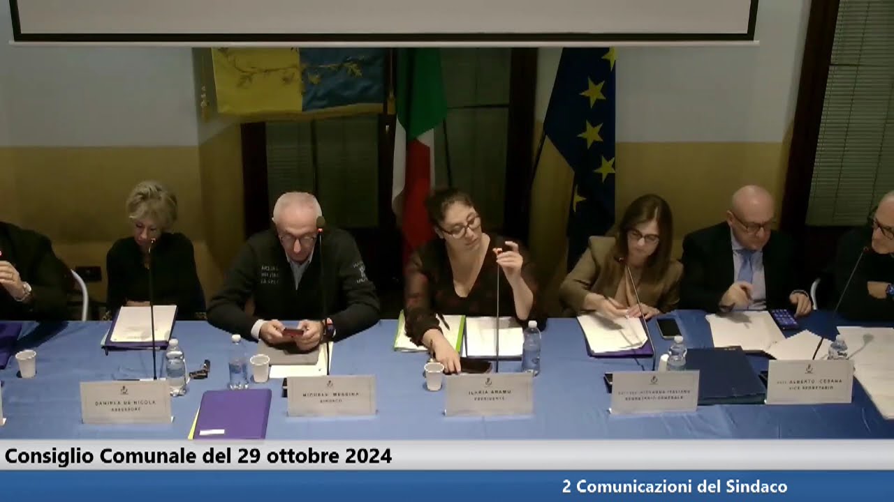 Seduta del Consiglio Comunale del 29 ottobre 2024